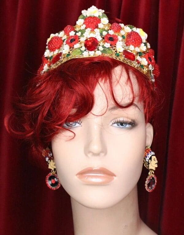 SOLD! 5573 Queen Freddie Mercury Roses Rock Earrings Studs - Image 2