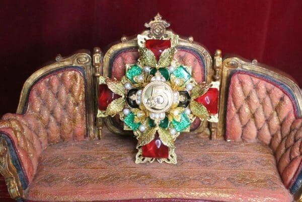 SOLD! 5826 Coco Number 5 Classic Colorful Rhinestone Elegant Brooch - Image 6