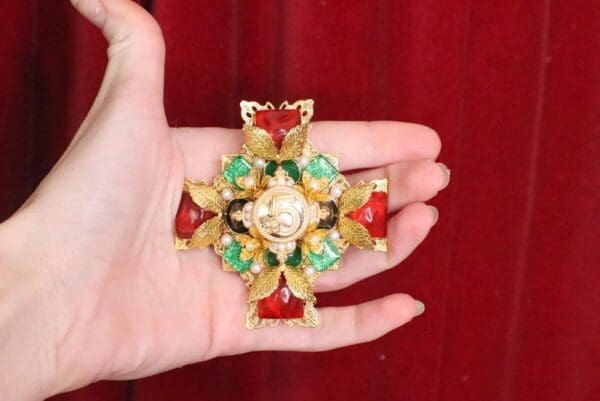 SOLD! 5826 Coco Number 5 Classic Colorful Rhinestone Elegant Brooch - Image 8