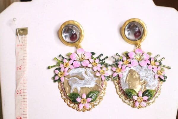 SOLD! 5975 Baroque Roman Coin Massive Earrings - Image 4