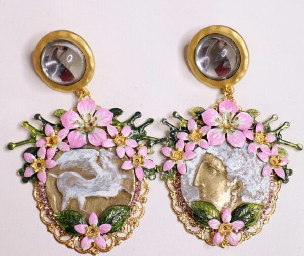 SOLD! 5975 Baroque Roman Coin Massive Earrings