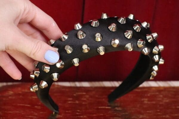 SOLD! 6051 Baroque Runway 2019 Spiky Black Elegant Headband - Image 6
