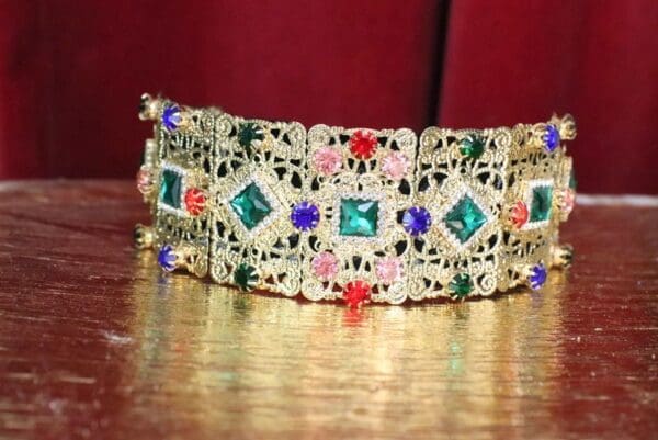 SOLD! 6171 Baroque Runway Colorful Rhinestones Elegant Rhinestone Headband