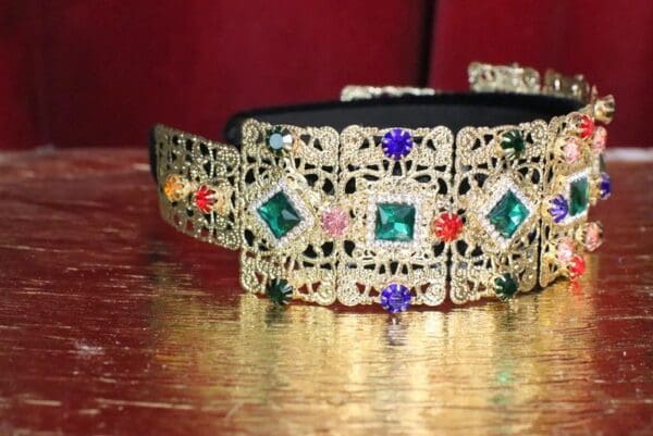 SOLD! 6171 Baroque Runway Colorful Rhinestones Elegant Rhinestone Headband - Image 6