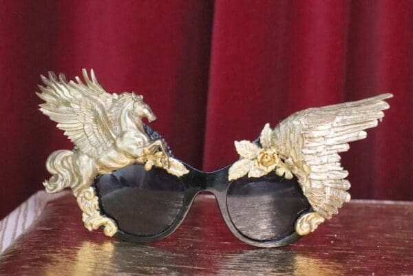 SOLD! 6203 Baroque Gold Winged Pegasus Baroque Sunglasses