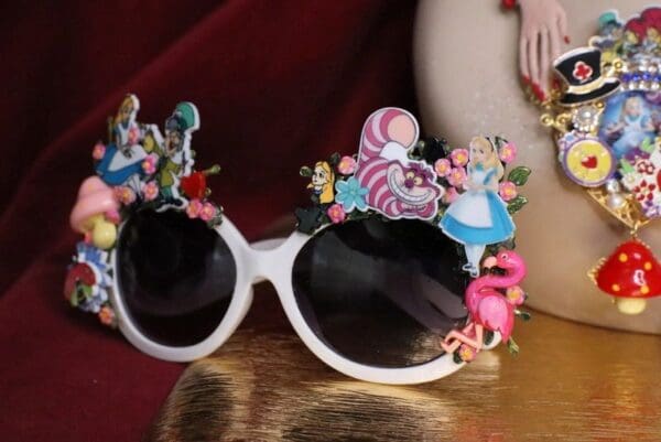 SOLD! 6262 Alice In Wonderland Fancy Embellished Sunglasses - Image 7