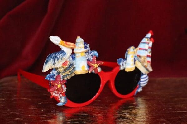 SOLD! 6333 Nautical Pelican Ship Embellished Sunglasses - Image 2
