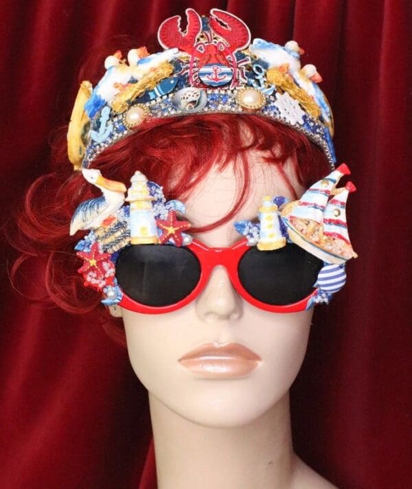 SOLD! 6333 Nautical Pelican Ship Embellished Sunglasses - Image 5