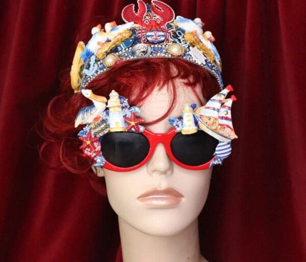SOLD! 6333 Nautical Pelican Ship Embellished Sunglasses - Image 8