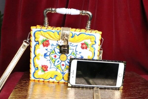 SOLD! 6286 Colorful Mosaic Trunk Crossbody - Image 2