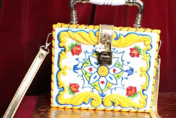 SOLD! 6286 Colorful Mosaic Trunk Crossbody - Image 3