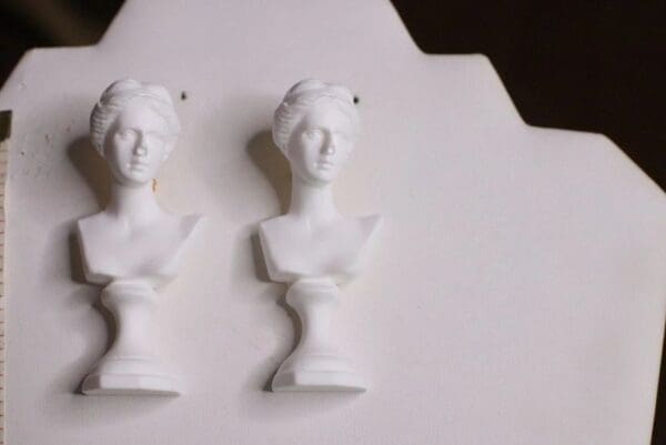 SOLD! 6879 Aphrodite Roman Bust Studs Earrings - Image 6