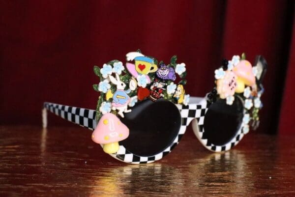 SOLD! 6946 Alice In Wonderland Fancy Embellished Sunglasses - Image 3