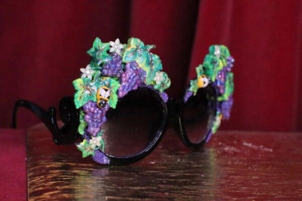 SOLD! 7058 Baroque Grapes Hand Painted Embellished Embellished Sunglasses - Image 7