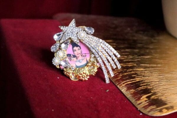 SOLD! 7063 Audrey The Star Cocktail Adjustable Ring - Image 6