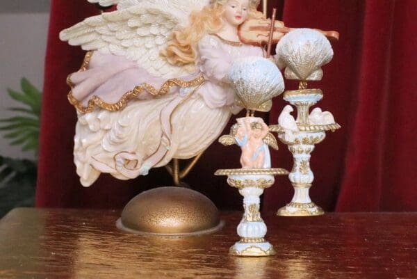 SOLD! 7146 Baroque Cherub Vintage Style Doves Roman Column Light Weight Irregular Studs Earrings - Image 6