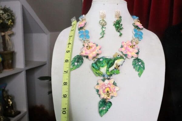 SOLD! 7334 Set Of The Prince Frog Triplet Opal AdorableNecklace+ Earrings - Image 4