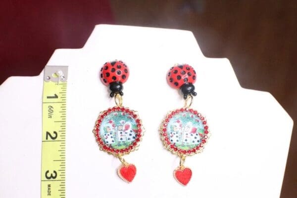 SOLD! 7343 Alice In Wonderland Cameo Earrings - Image 7