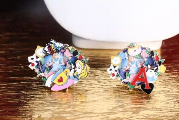 SOLD! 7345 Alice In Wonderland Enamel Adjustable Cocktail Huge Ring - Image 5