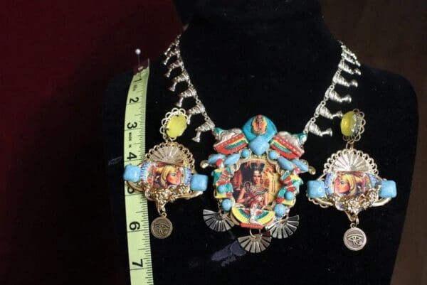 SOLD! 7365 Egyptian Revival Cleopatra Necklace - Image 10