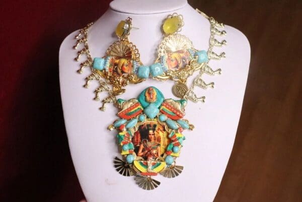 SOLD! 7365 Egyptian Revival Cleopatra Necklace