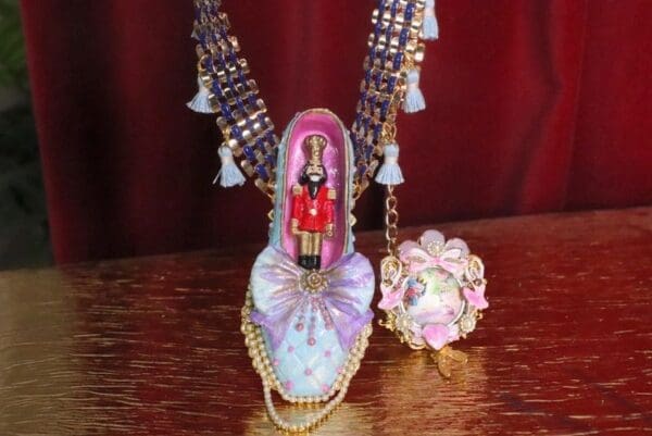 SOLD! 7368 Nutcracker Theme Cameo Ballerina Adjustable Cocktail Huge Ring - Image 2
