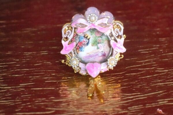 SOLD! 7368 Nutcracker Theme Cameo Ballerina Adjustable Cocktail Huge Ring - Image 9