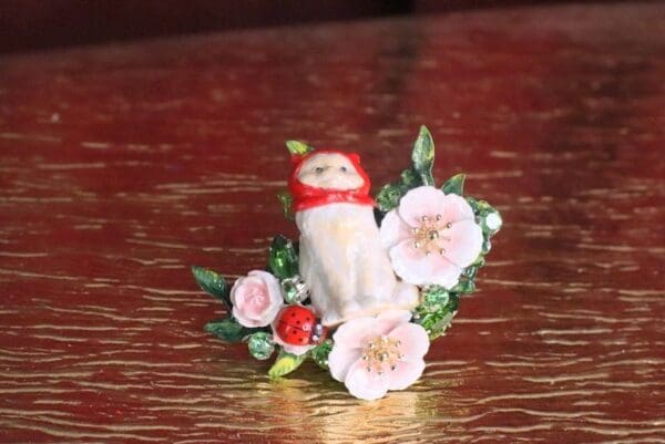 SOLD! 7373 Baroque Art Jewelry Vivid Adorable Cat Cocktail Adjustable Ring - Image 8