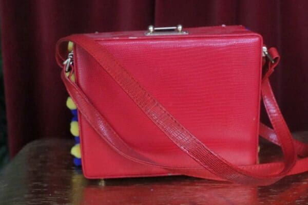 SOLD! 7409 Baroque Portofino Italian Pon-pom Trunk Crossbody Handbag - Image 5