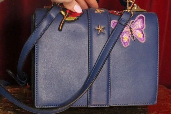 SOLD! 7469 Baroque Designer Inspired Bee Tiger Embroidery PU Handbag - Image 5