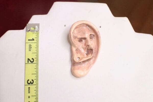 SOLD! 7591 Unusual Weird Ear Hand Painted Earring - Image 5