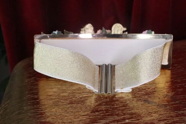 SOLD! 7597 La Moda Baroque Runway Chubby Cherubs Angels Pastel Embellished Waist Gold Belt Size S, L, M - Image 5