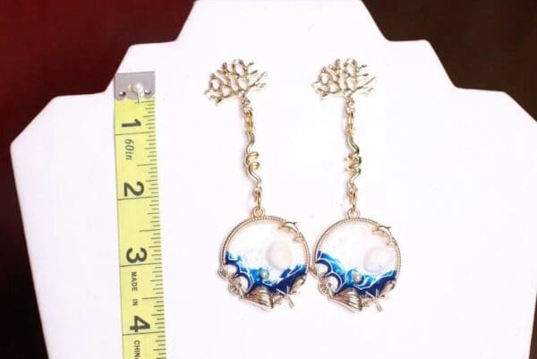 SOLD! 7720 Nautical Ocean Dangle Earrings - Image 5