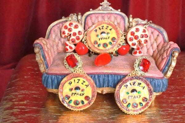SOLD! 7844 Baroque Italian Pizza Unusual Adjustable Massive Bracelet - Image 9