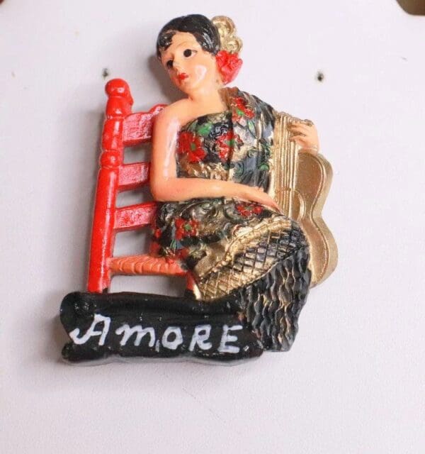 SOLD! 7871 Flamenco Lady Amore Brooch