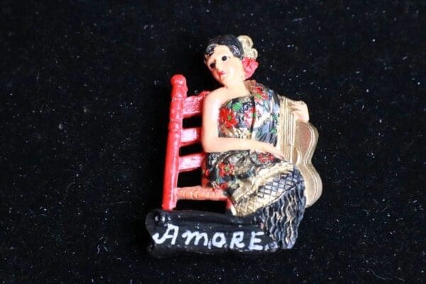 SOLD! 7871 Flamenco Lady Amore Brooch - Image 9