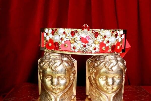 SOLD! 7888 Baroque Sacred Heart Flower Blossom Hearts Belt Size S, L, M - Image 7