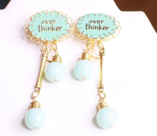 SOLD! 7909 Enamel Overthinker Earrings - Image 3
