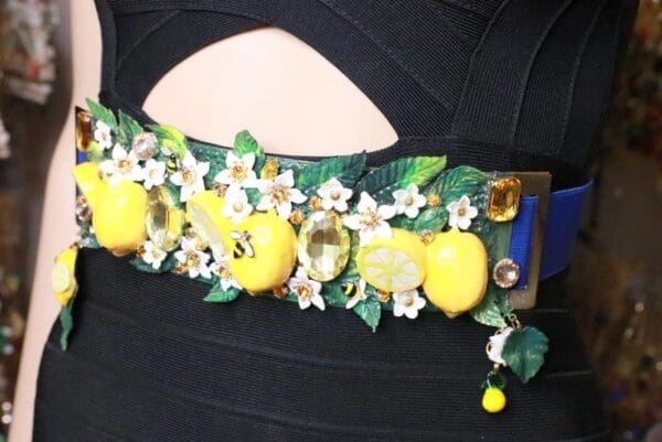 SOLD! 8014 Baroque Runway Sicilian Vivid Lemon Fruit Corset Waist Belt Size S, L, M - Image 5