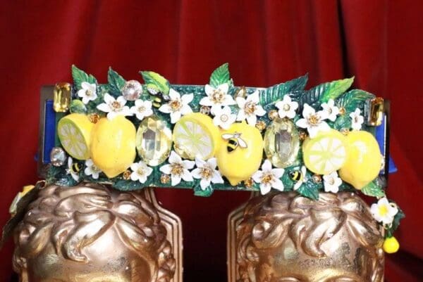 SOLD! 8014 Baroque Runway Sicilian Vivid Lemon Fruit Corset Waist Belt Size S, L, M - Image 7