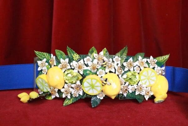 SOLD! 8039 Baroque Runway Sicilian Vivid Lemon Fruit Corset Waist Belt Size S, L, M - Image 2