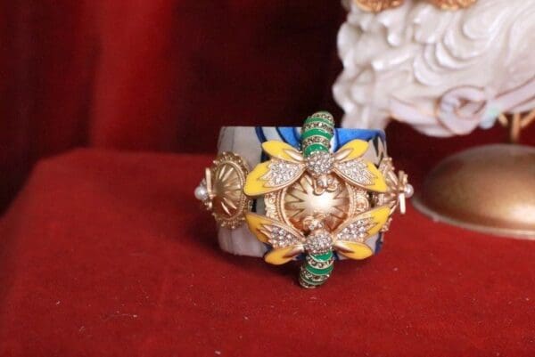 SOLD! 8154 Baroque Bee Embellished Bangle Bracelet