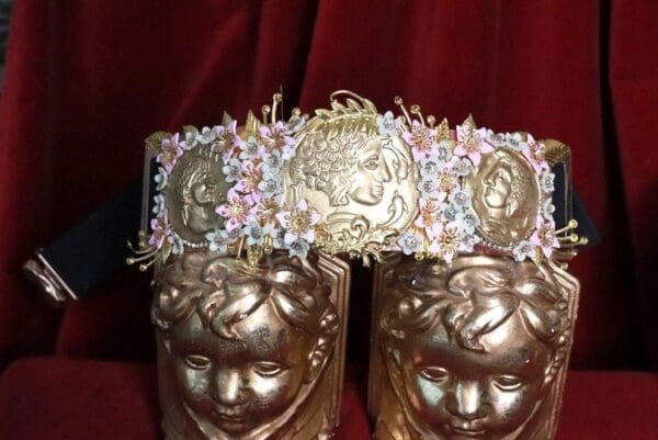 SOLD! 8172 Baroque Runway Roman Coin Flower Blossom Corset Waist Belt Size S, L, M - Image 8