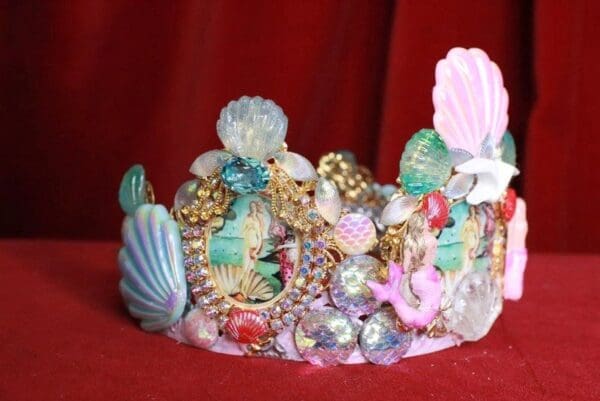 SOLD! 8215 Birth Of Venus Stunning Crown Tiara Headband Octopus - Image 4