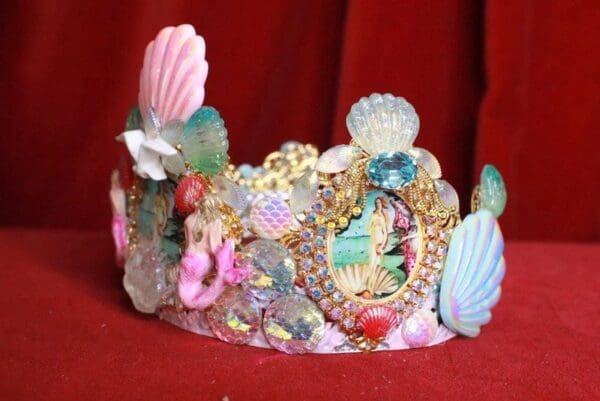 SOLD! 8215 Birth Of Venus Stunning Crown Tiara Headband Octopus - Image 5
