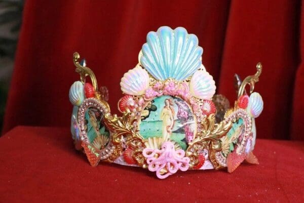 SOLD! 8216 Birth Of Venus Stunning Crown Tiara Headband Octopus