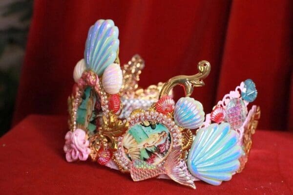 SOLD! 8216 Birth Of Venus Stunning Crown Tiara Headband Octopus - Image 5