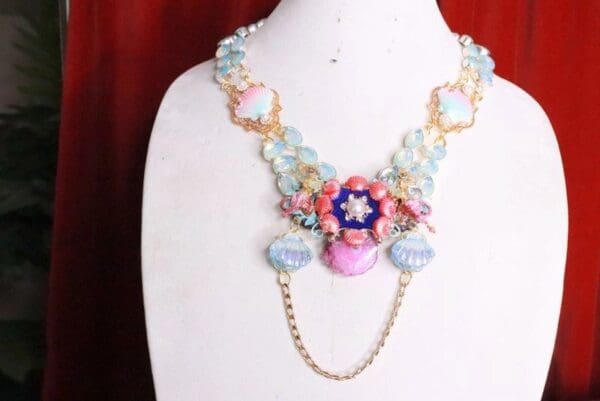 SOLD! 8273 Nautical Mermaid Genuine Opal Solar Quartz Necklace - Image 4