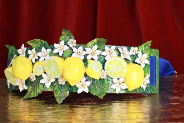 SOLD! 8369 Baroque Runway Sicilian Lemon Fruit Flower Blossom Corset Waist Belt Size S, L, M - Image 5