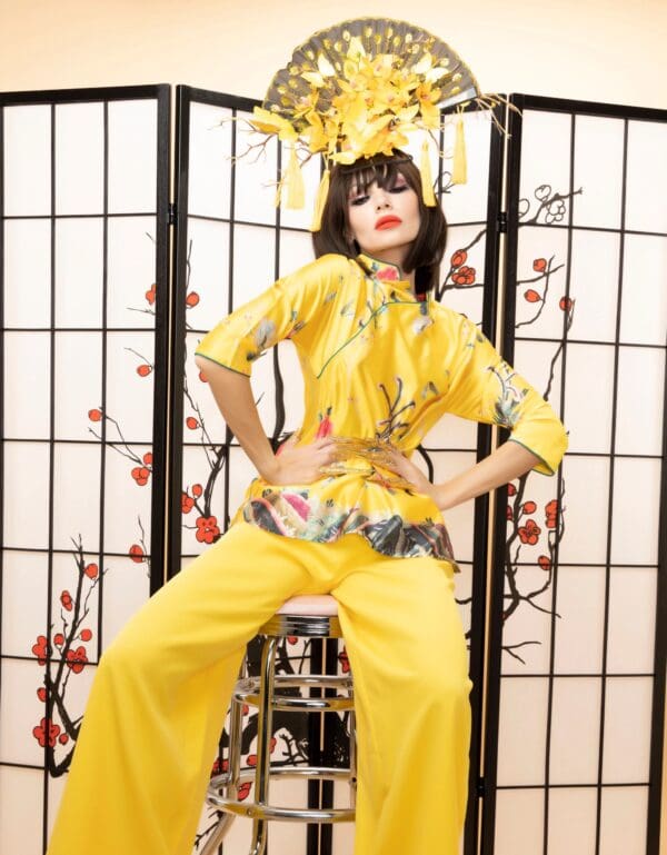 SOLD! 8437 Japanese Photosession Tall Embellished Gloves With Sparkly Nails - Image 2